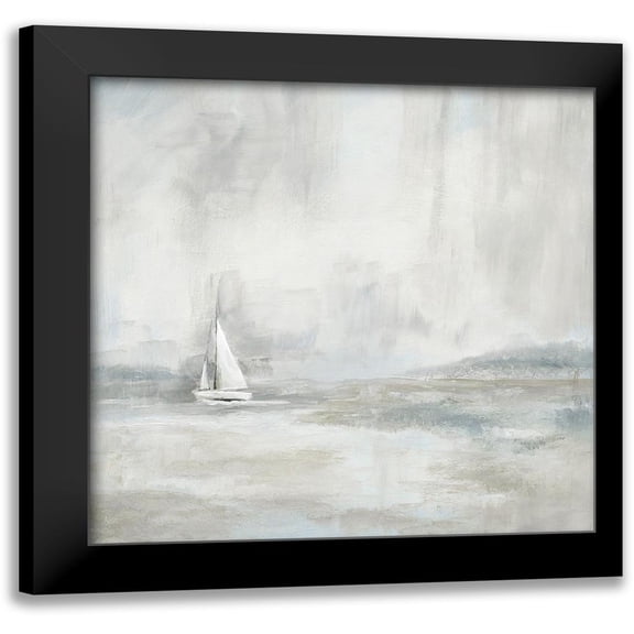 Nan 12x12 Black Modern Framed Museum Art Print Titled - Silver Sail