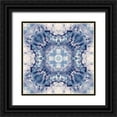 thumbnail image 1 of Nan 12x12 Black Ornate Wood Framed with Double Matting Museum Art Print Titled - Indigo Gem Kaleidoscope, 1 of 4