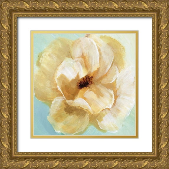 Nan 12x12 Gold Ornate Wood Framed with Double Matting Museum Art Print Titled - Soft Sunday II