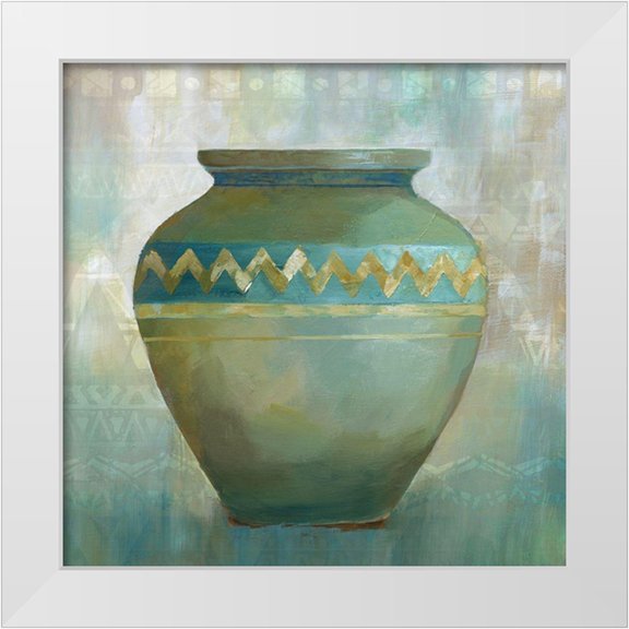 Nan 12x12 White Modern Wood Framed Museum Art Print Titled - Jade Vessel
