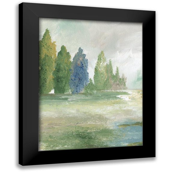 Nan 12x14 Black Modern Framed Museum Art Print Titled - Jeweled Valley I