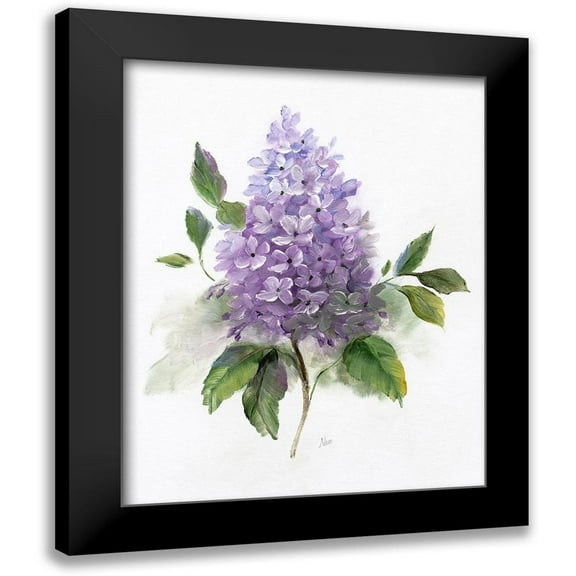 Nan 12x14 Black Modern Framed Museum Art Print Titled - Lilac Romance I