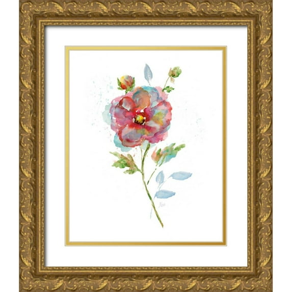 Nan 12x14 Gold Ornate Wood Framed with Double Matting Museum Art Print Titled - Garden Shandy