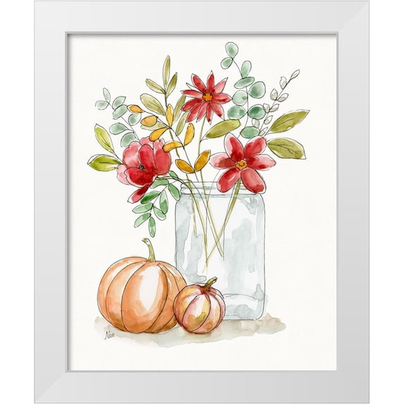 Nan 12x14 White Modern Wood Framed Museum Art Print Titled - Simple Harvest II