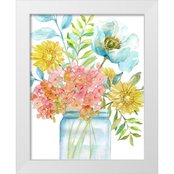 Nan 12x14 White Modern Wood Framed Museum Art Print Titled - Summer Fresh II