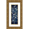 thumbnail image 1 of Nan 13x32 Gold Ornate Wood Framed with Double Matting Museum Art Print Titled - Indigo Spring I, 1 of 4