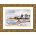 thumbnail image 1 of Nan 14x11 Gold Ornate Wood Framed with Double Matting Museum Art Print Titled - Mountain Cove, 1 of 4