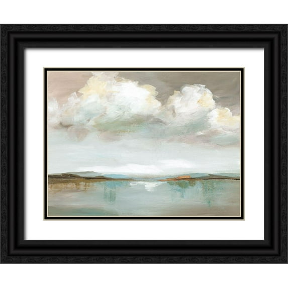 Nan 14x12 Black Ornate Wood Framed with Double Matting Museum Art Print Titled - Big Sky