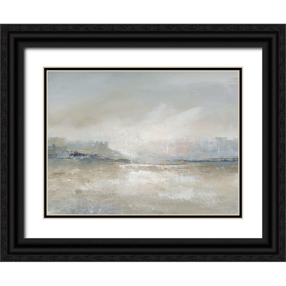 Nan 14x12 Black Ornate Wood Framed with Double Matting Museum Art Print Titled - Horizon Haze