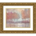 thumbnail image 1 of Nan 14x12 Gold Ornate Wood Framed with Double Matting Museum Art Print Titled - Blushing Trees, 1 of 4
