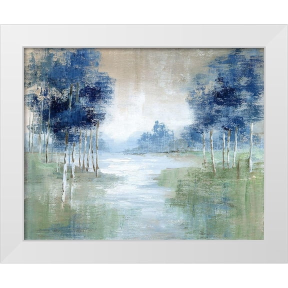 Nan 14x12 White Modern Wood Framed Museum Art Print Titled - Birch River