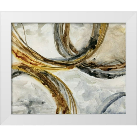 Nan 14x12 White Modern Wood Framed Museum Art Print Titled - Emboldened Abstract