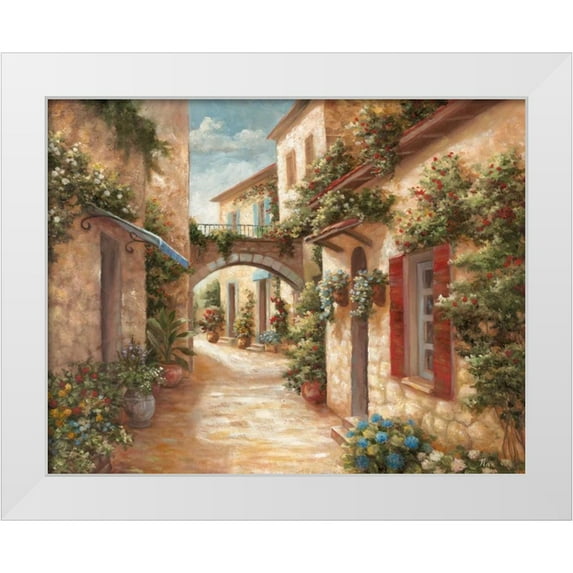 Nan 14x12 White Modern Wood Framed Museum Art Print Titled - Italiano Villagio II