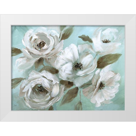 Nan 14x12 White Modern Wood Framed Museum Art Print Titled - Jade Garden