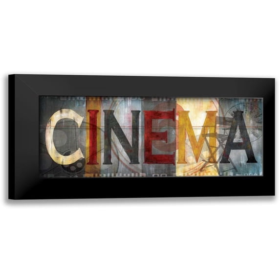 Nan 14x8 Black Modern Framed Museum Art Print Titled - Cinema