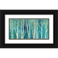 thumbnail image 1 of Nan 14x9 Black Ornate Wood Framed with Double Matting Museum Art Print Titled - Birch on Blue, 1 of 4