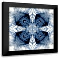 thumbnail image 1 of Nan 15x15 Black Modern Framed Museum Art Print Titled - Indigo Kaleidoscope IV, 1 of 5