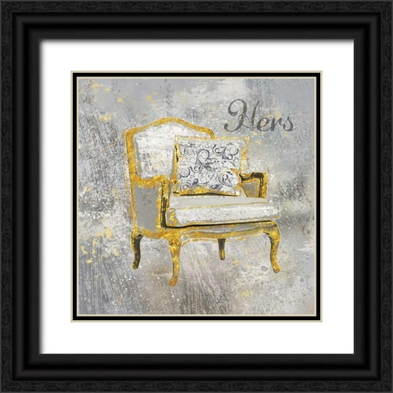 Nan 15x15 Black Ornate Wood Framed with Double Matting Museum Art Print Titled - Hers