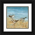 thumbnail image 1 of Nan 15x15 Black Ornate Wood Framed with Double Matting Museum Art Print Titled - Sandpipers II, 1 of 4