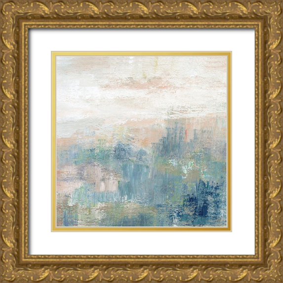 Nan 15x15 Gold Ornate Wood Framed with Double Matting Museum Art Print Titled - Cottage Grove II