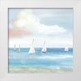 thumbnail image 1 of Nan 15x15 White Modern Wood Framed Museum Art Print Titled - Beach Sail Bliss, 1 of 4