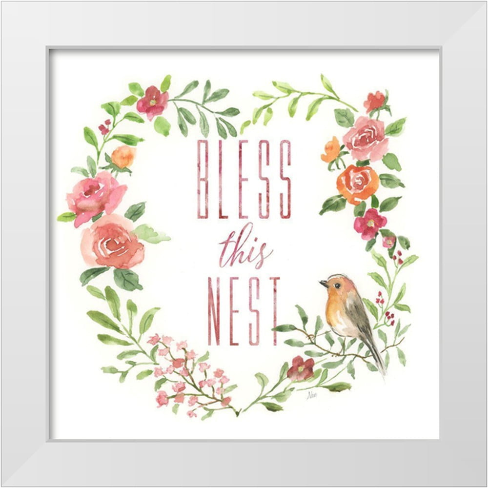 Nan 15x15 White Modern Wood Framed Museum Art Print Titled - Bless This ...