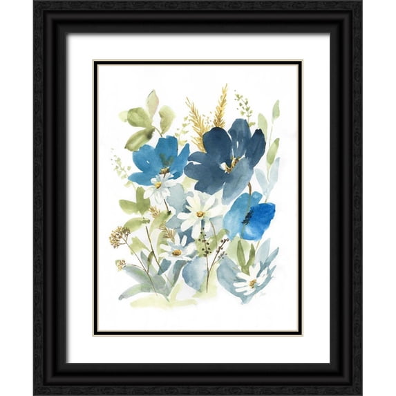 Nan 15x18 Black Ornate Wood Framed with Double Matting Museum Art Print Titled - Wild Medley II
