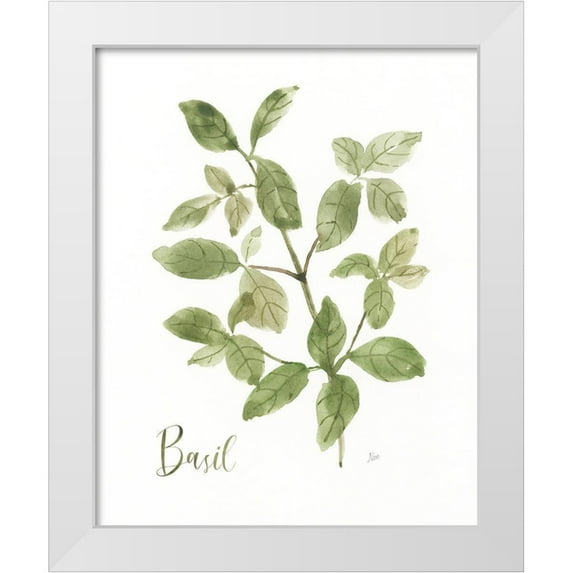 Nan 15x18 White Modern Wood Framed Museum Art Print Titled - Herb Basil