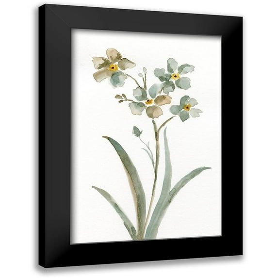 Nan 17x24 Black Modern Framed Museum Art Print Titled - Neutral Botanical II