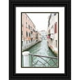 thumbnail image 1 of Nan 17x24 Black Ornate Wood Framed with Double Matting Museum Art Print Titled - Venice Canal I, 1 of 4