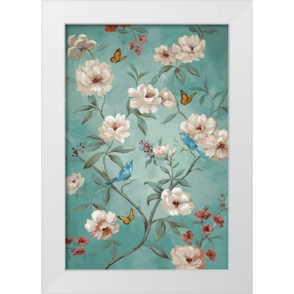Nan 17x24 White Modern Wood Framed Museum Art Print Titled - Qin Garden