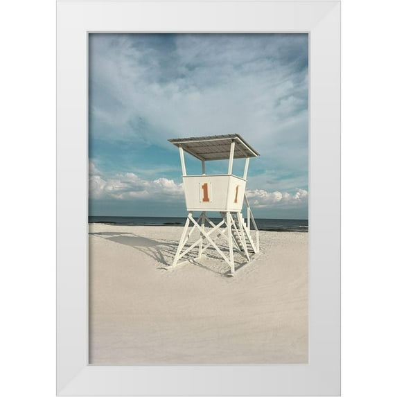 Nan 17x24 White Modern Wood Framed Museum Art Print Titled - Sitting High
