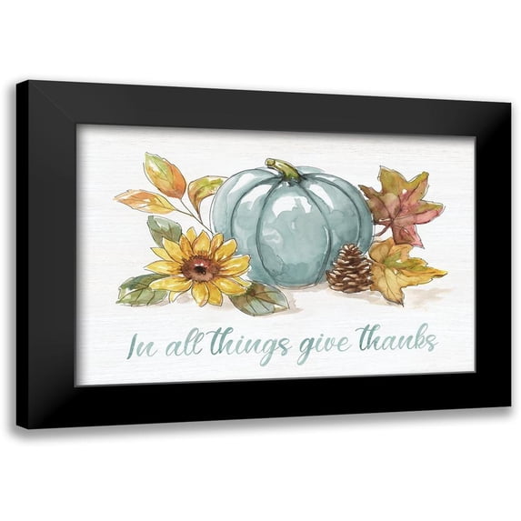 Nan 18x13 Black Modern Framed Museum Art Print Titled - In All Things Give Thanks