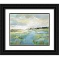 thumbnail image 1 of Nan 18x15 Black Ornate Wood Framed with Double Matting Museum Art Print Titled - Winding Stream, 1 of 4