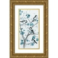 thumbnail image 1 of Nan 18x32 Gold Ornate Wood Framed with Double Matting Museum Art Print Titled - Blue Chickadees I, 1 of 4