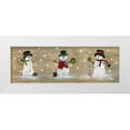 thumbnail image 1 of Nan 18x9 White Modern Wood Framed Museum Art Print Titled - Wooden Snowman Panel, 1 of 4