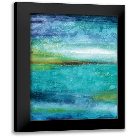 Nan 19x24 Black Modern Framed Museum Art Print Titled - Blue Lagoon