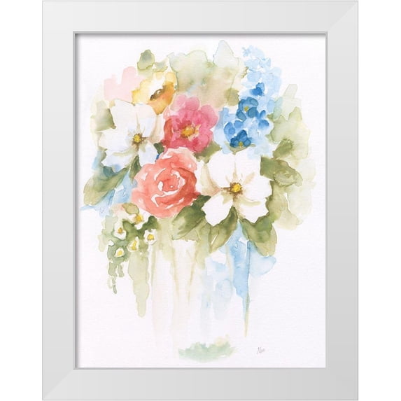 Nan 19x24 White Modern Wood Framed Museum Art Print Titled - Spring Medley II