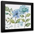 thumbnail image 1 of Nan 20x20 Black Modern Framed Museum Art Print Titled - Garden Blues, 1 of 5
