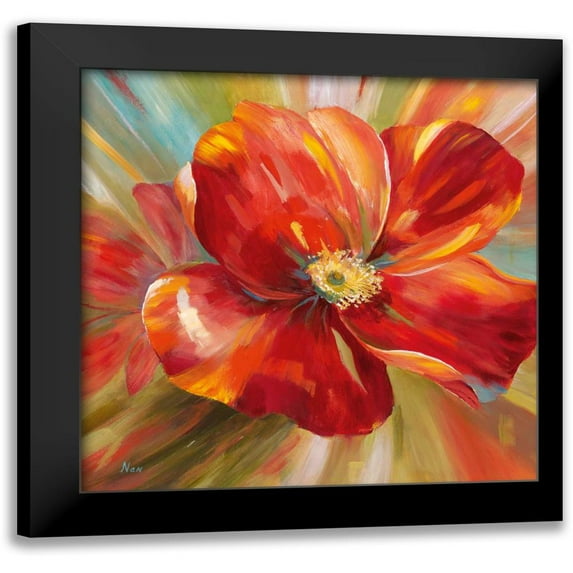 Nan 20x20 Black Modern Framed Museum Art Print Titled - Island Blossom I