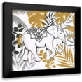 thumbnail image 1 of Nan 20x20 Black Modern Framed Museum Art Print Titled - Jungle Elephant, 1 of 5