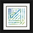 thumbnail image 1 of Nan 20x20 Black Ornate Wood Framed with Double Matting Museum Art Print Titled - Linear Kaleidoscope I, 1 of 4