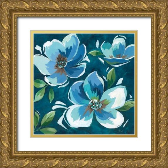 Nan 20x20 Gold Ornate Wood Framed with Double Matting Museum Art Print Titled - Nightime in Paradise I