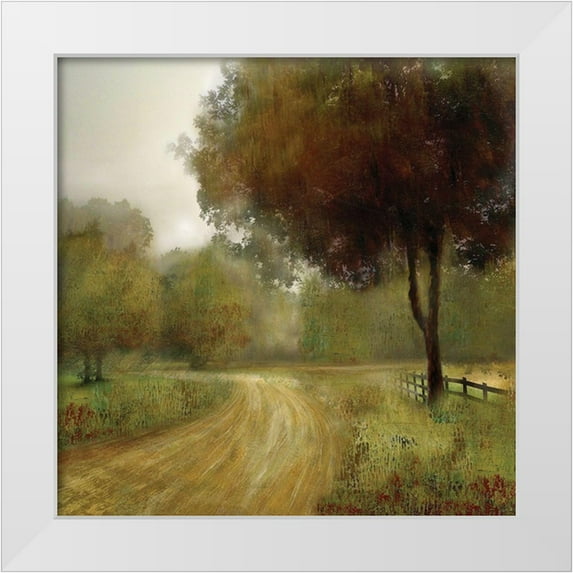 Nan 20x20 White Modern Wood Framed Museum Art Print Titled - Country Road