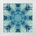 thumbnail image 1 of Nan 20x20 White Modern Wood Framed Museum Art Print Titled - Kaleidoscope Tropic Blues, 1 of 4