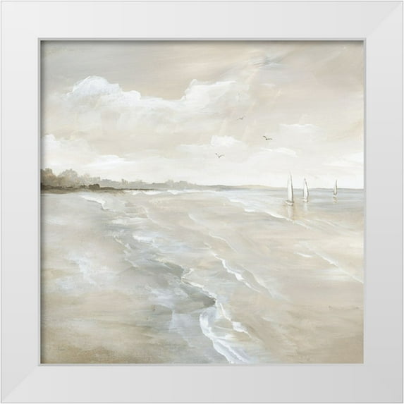 Nan 20x20 White Modern Wood Framed Museum Art Print Titled - Sail Away I
