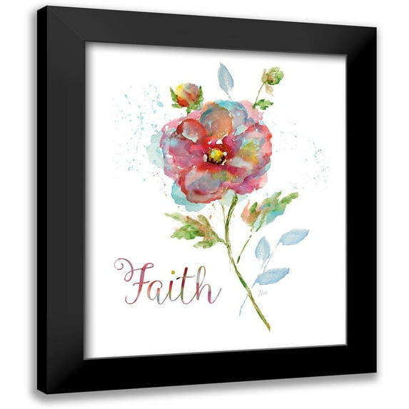 Nan 20x24 Black Modern Framed Museum Art Print Titled - Botanical Faith