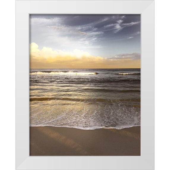 Nan 20x24 White Modern Wood Framed Museum Art Print Titled - Evening Waves