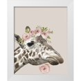 thumbnail image 1 of Nan 20x24 White Modern Wood Framed Museum Art Print Titled - Peek A Boo Giraffe II, 1 of 4