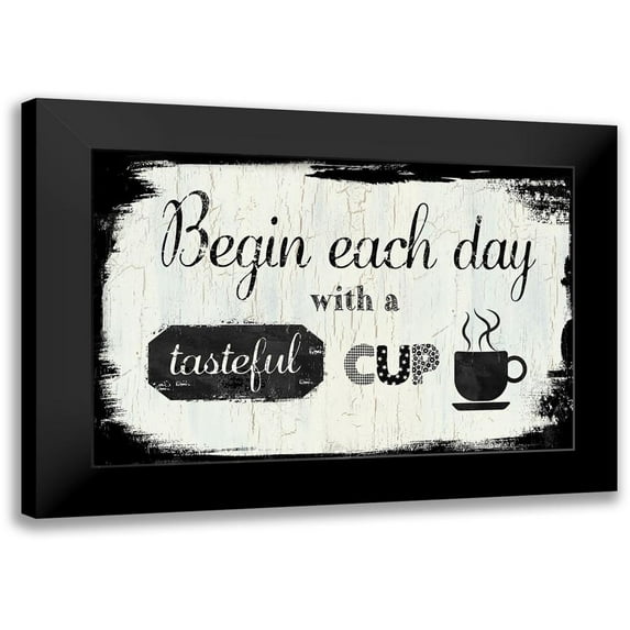 Nan 24x17 Black Modern Framed Museum Art Print Titled - Tasteful Cup